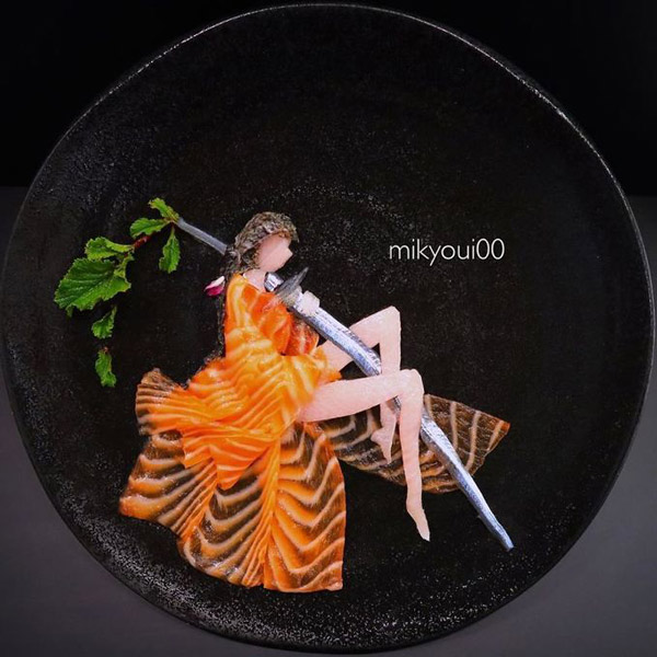 Người đàn ông Nhật biến sashimi thành tranh 3D đẹp không nỡ ăn