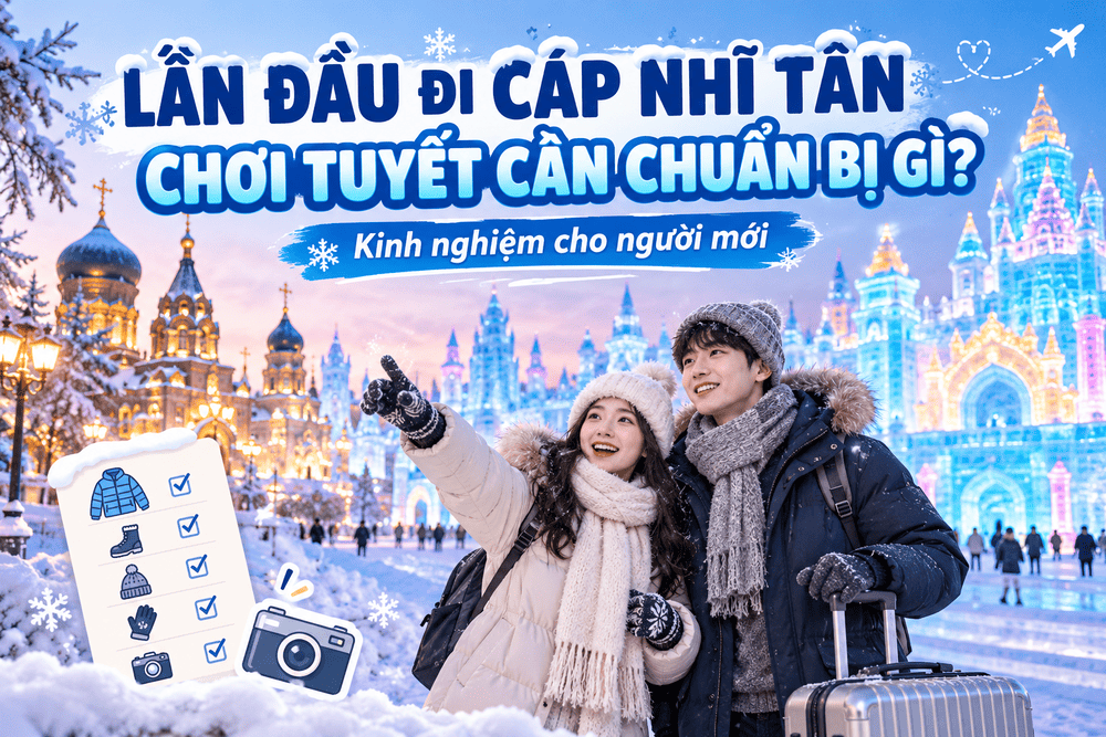 LẦN ĐẦU ĐI CÁP NHĨ TÂN CHƠI TUYẾT CẦN CHUẨN BỊ GÌ? KINH NGHIỆM CHO NGƯỜI MỚI
