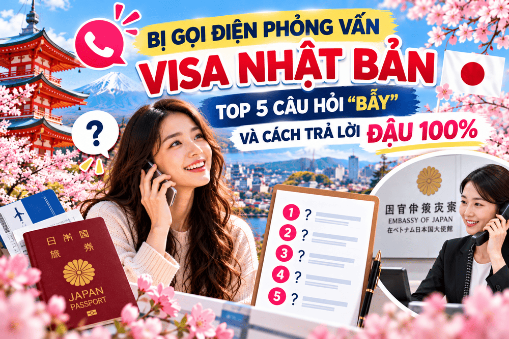 BỊ GỌI ĐIỆN PHỎNG VẤN VISA NHẬT BẢN – TOP 5 CÂU HỎI “BẪY” VÀ CÁCH TRẢ LỜI ĐẬU 100%