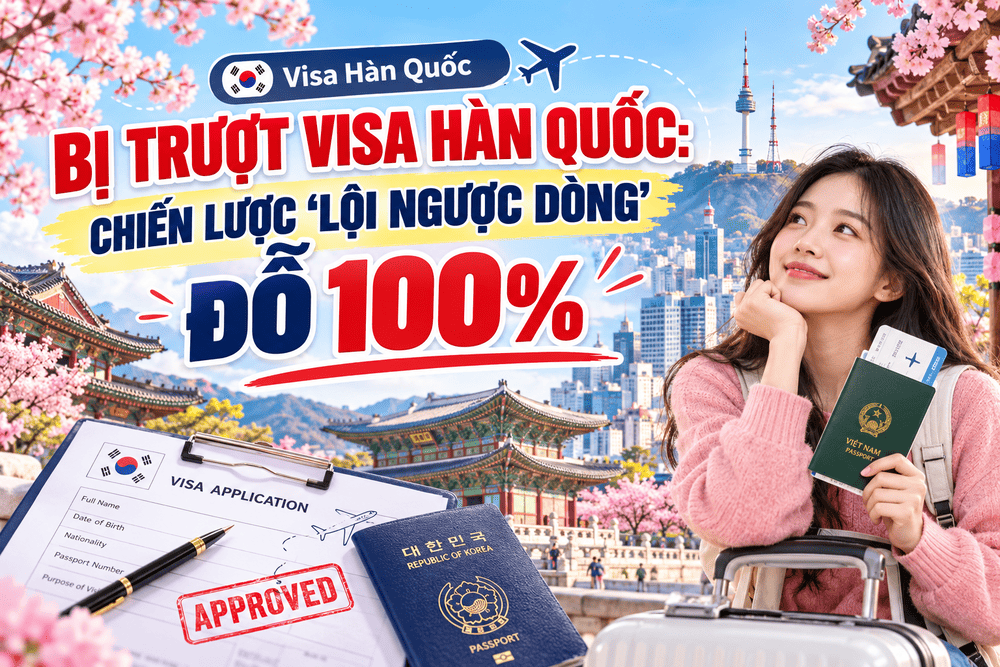 BỊ TRƯỢT VISA HÀN QUỐC: CHIẾN LƯỢC “LỘI NGƯỢC DÒNG” ĐỖ 100%