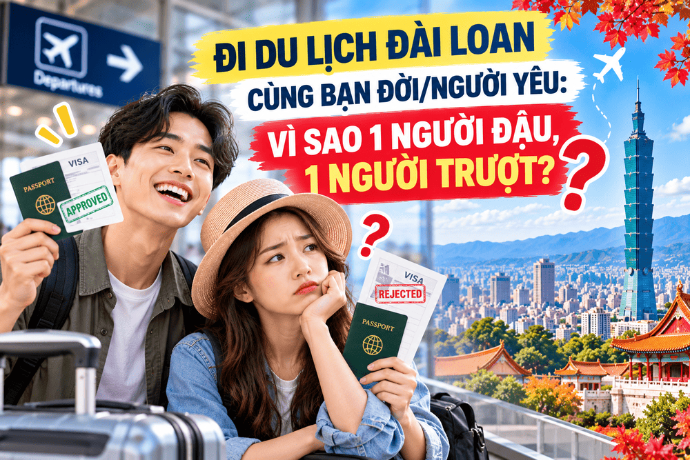 ĐI DU LỊCH ĐÀI LOAN CÙNG BẠN ĐỜI/NGƯỜI YÊU: VÌ SAO 1 NGƯỜI ĐẬU, 1 NGƯỜI TRƯỢT?