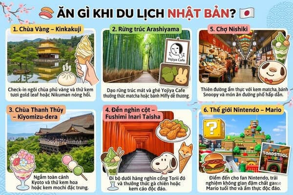 Ăn Gì Khi Du Lịch Kyoto Nhật Bản? 6 Địa Điểm Vừa Check-in Đẹp Vừa Có Món Ngon Không Thể Bỏ Lỡ