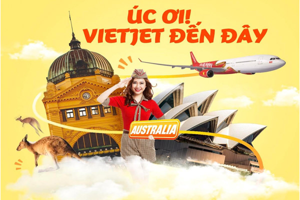 Vietjet Air mở đường bay mới bay thẳng đến Úc từ ngày 8/4/2023