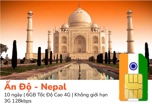 Sim du lịch Ấn Độ - Nepal 4G/5G